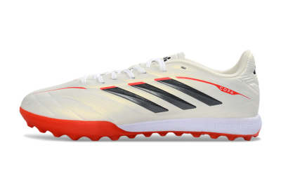 Men's Adidas Copa Pure 3 Elite TF Artificial Turf Low-Tops Football Shoes - White/Fiery Red/Black