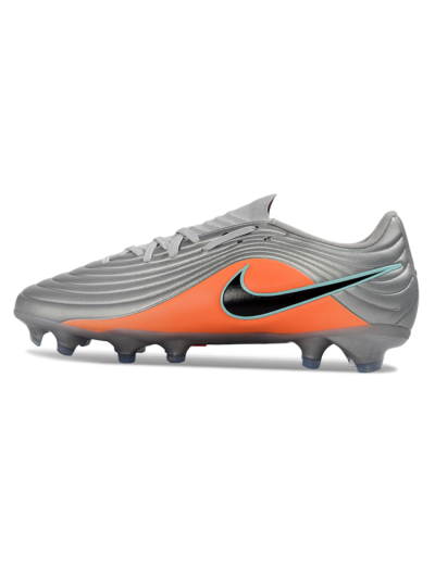 Men's Nike Tiempo Legend 11 Elite FG Firm Ground Low-Tops Football Boots - Gray/Vibrant Orange/Light Aqua