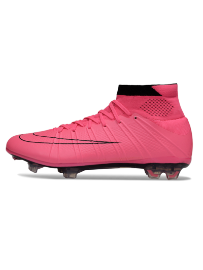 Men's Nike Zoom Mercurial Superfly 4 Elite FG Firm Ground High-Tops Football Boots - Pink/Vibrant Pink/Jet Black