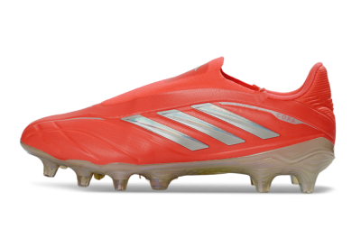 Men's Adidas Copa Pure 3 Elite FG Firm Ground Low-Tops Football Boots - Red/Bright Coral/Metallic Silver