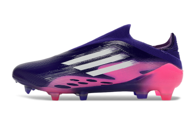 Unisex Adidas F50 Elite Laceless FG Firm Ground Low-Tops Football Boots - Purple/Vibrant Pink/Deep Purple