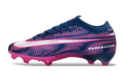 Unisex Nike Air Zoom Mercurial Vapor 16 Elite FG Firm Ground Low-Tops Football Boots - Blue/Electric Pink/Navy Blue