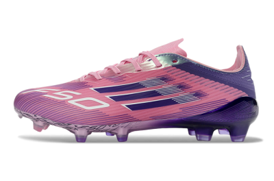 Men's Adidas F50 Elite FG Firm Ground Low-Tops Football Boots - Pink/Vibrant Violet/Soft Lilac