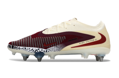 Men's Nike Phantom 6 Elite Low SG Soft Ground Low-Tops Football Boots - Crimson/Ivory/Jet Black