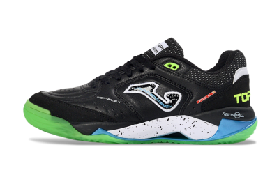 Men's Joma Top Flex IC Indoor & Futsal Low-Tops Football Shoes - Black/Fluorescent Green/Blue