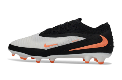 Unisex Nike Phantom 6 Elite Low FG Firm Ground Low-Tops Football Boots - Black/Bright Orange/White
