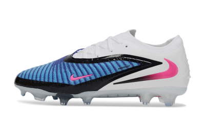 Unisex Nike Phantom 6 Elite Low FG Firm Ground Low-Tops Football Boots - Blue/Electric Blue/Fierce Pink
