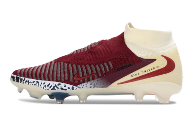 Men's Nike Phantom 6 High Elite AG Artificial Grass High-Tops Football Boots - Red/Crimson Red/Dreamy White