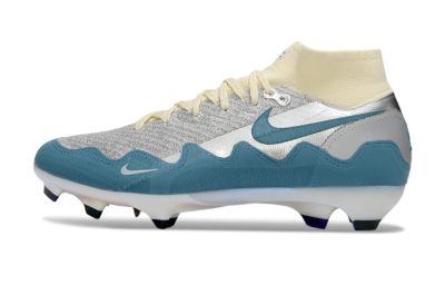 Men's Nike Air Zoom Mercurial Superfly 10 Elite FG Firm Ground High-Tops Football Boots - Blue/Sky Blue/Soft Cream