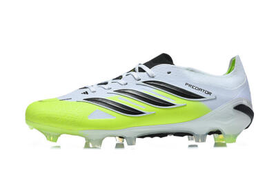 Men's Adidas Predator 26 Elite FG Firm Ground Low-Tops Football Boots - Yellow/Lime Burst/White Fusion