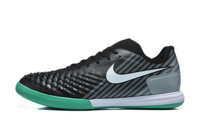 Men's Nike MagistaX Finale 2 IC Indoor & Futsal Low-Tops Football Shoes - Black/Aqua Green/Gray