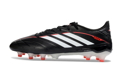 Men's Adidas Copa Pure 4 Elite FG Firm Ground Low-Tops Football Boots - Black/Crimson Red/White