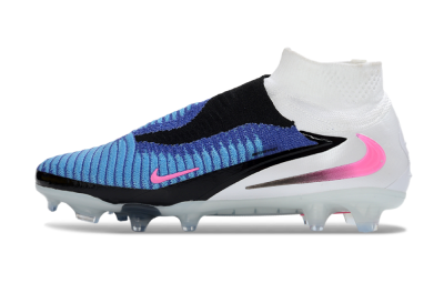 Unisex Nike Phantom 6 Elite High FG Firm Ground High-Tops Football Boots - Blue/Electric Blue/Neon Pink