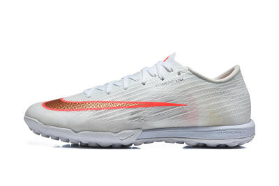 Men's Nike Air Zoom Mercurial Superfly 11 TF Artificial Turf Low-Tops Football Shoes - White/Crimson Blaze/Soft Silver