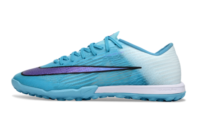 Men's Nike Air Zoom Mercurial Superfly 11 TF Artificial Turf Low-Tops Football Shoes - Aqua/Sky Blue/Deep Purple