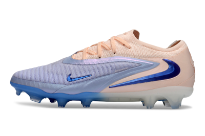 Men's Nike Phantom 6 Elite Low FG Firm Ground Low-Tops Football Boots - Blue/Soft Pink/Light Blue