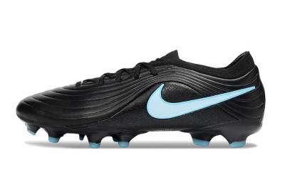 Men's Nike Tiempo Legend 10 Elite FG Firm Ground Low-Tops Football Boots - Black/Sky Blue/Sleek Black