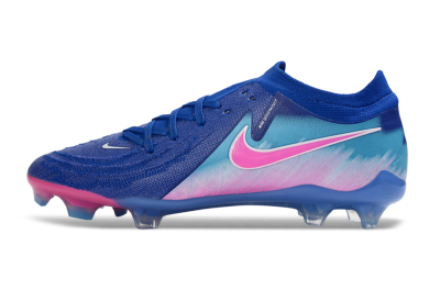 Men's Nike Phantom GX 2 Elite FG Firm Ground Low-Tops Football Boots - Blue/Pink Wave/Blue Gradient