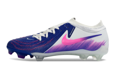 Men's Nike Phantom GX 2 Elite FG Firm Ground Low-Tops Football Boots - Blue/Vibrant Pink/Soft White