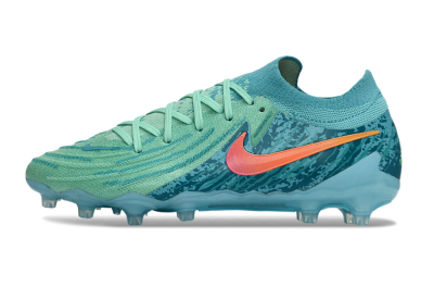 Men's Nike Phantom GX 2 Elite AG Artificial Grass Low-Tops Football Boots - Green/Aqua Mist/Coral Reef