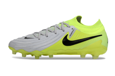 Men's Nike Phantom GX 2 Elite AG Artificial Grass Low-Tops Football Boots - Gray/Volt Green/Black