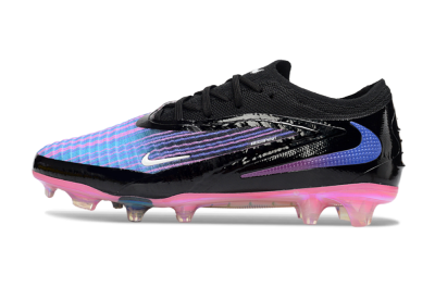 Men's Nike Phantom 6 Elite Low FG Firm Ground Low-Tops Football Boots - Black/Electric Purple/Neon Pink