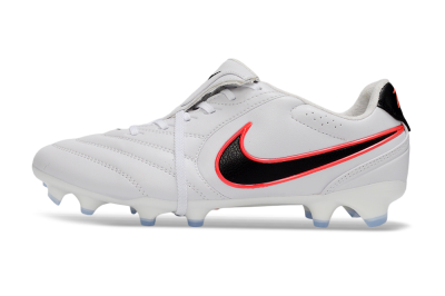Men's Nike Tiempo Legend SE FG Firm Ground Low-Tops Football Boots - White/Black/Neon Orange