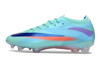 Men's Nike Air Zoom Mercurial Vapor 17 Elite FG Firm Ground Low-Tops Football Boots - Aqua/Coral Burst/Sky Blue