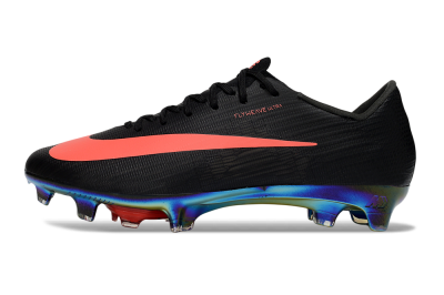 Men's Nike Air Zoom Mercurial Superfly 11 FG Firm Ground Low-Tops Football Boots - Black/Neon Coral/Rainbow Reflective