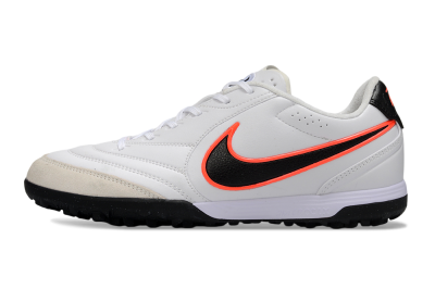 Men's Nike Tiempo Legend 11 Elite TF Artificial Turf Low-Tops Football Shoes - White/Black/Orange