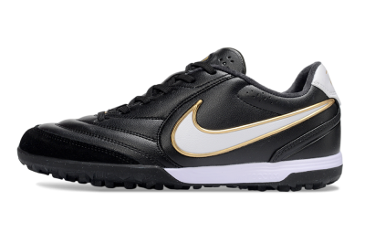 Men's Nike Tiempo Legend 11 Elite TF Artificial Turf Low-Tops Football Shoes - Black/Bold Gold/White