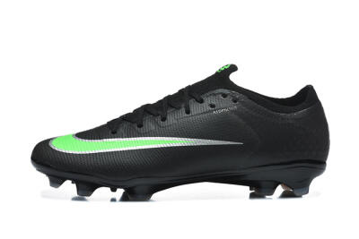 Unisex Nike Air Zoom Mercurial Varpor 17 Elite FG Firm Ground Low-Tops Football Boots - Black/Electric Green/Metallic Silver