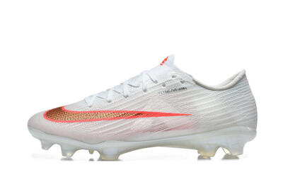 Unisex Nike Air Zoom Mercurial Superfly 11 FG Firm Ground Low-Tops Football Boots - White/Bright Red/Light Gray
