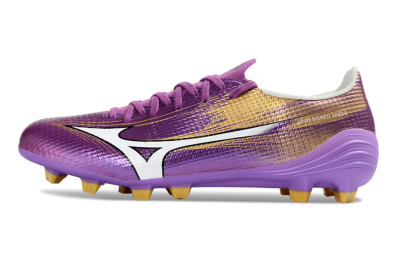 Men's Mizuno Alpha 3 FG Firm Ground Low-Tops Football Boots - Purple/Golden Lavender/Yellow Blaze
