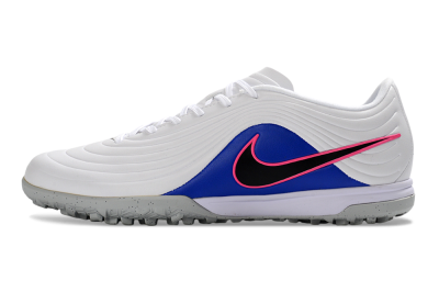 Men's Nike Tiempo Legend 11 Pro TF Artificial Turf Low-Tops Football Shoes - White/Electric Blue/Hot Pink