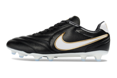 Men's Nike Tiempo Ligera Pro FG Firm Ground Low-Tops Football Boots - Black/Gold/White