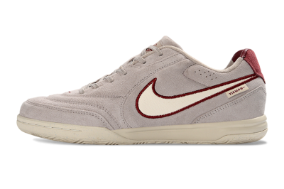 Unisex Nike Tiempo Streetgato Prm IC Indoor & Futsal Low-Tops Football Shoes - Gray/Maroon/Beige