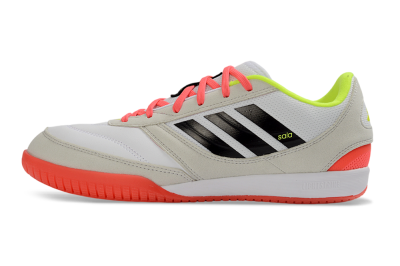 Men's Adidas Top Sala Competition 2 IC Indoor & Futsal Low-Tops Football Shoes - White/Coral Neon/Black