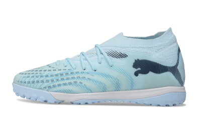 Men's Puma Future 9 Ultimate TF Artificial Turf Low-Tops Football Shoes - Blue/Ice Blue/Navy Blue