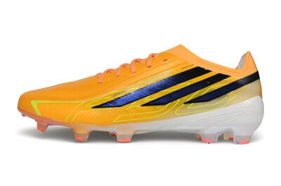 Unisex Adidas F50 Hyperfast Elite Laceless FG Firm Ground Low-Tops Football Boots - Orange/Solar Orange/Black