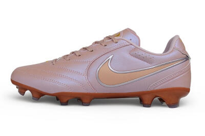 Men's Nike Tiempo Ligera Pro FG Firm Ground Low-Tops Football Boots - Pink/Rose Gold/Metallic Copper