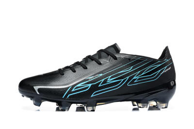 Unisex Adidas F50 Hyperfast Elite FG Firm Ground Low-Tops Football Boots - Black/Core Black/Electric Blue