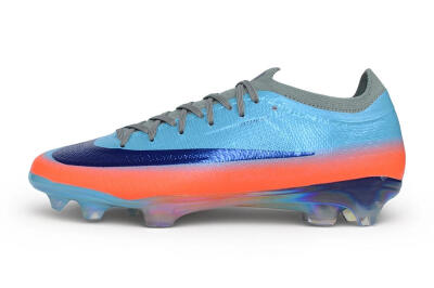 Unisex Nike Air Zoom Mercurial Vapor 17 Elite FG Firm Ground Low-Tops Football Boots - Blue/Clear Blue/Bright Crimson
