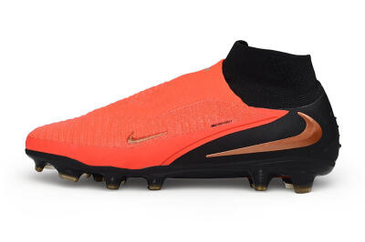 Unisex Nike Phantom 6 Elite High FG Firm Ground High-Tops Football Boots - Orange/Bright Crimson/Metallic Bronze