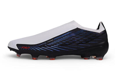 Unisex Adidas F50 Hyperfast Elite Laceless FG Firm Ground Low-Tops Football Boots - White/Core Black/Solar Red