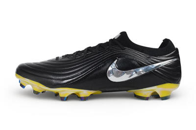 Unisex Nike Tiempo Legend 11 Elite FG Firm Ground Low-Tops Football Boots - Black/Black/Chrome/Cyber