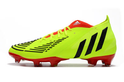 Men's Adidas Predator Edge Geometric.1 FG Firm Ground High-Tops Football Boots - Green/Red