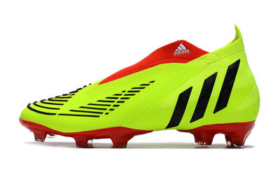Men's Adidas Predator Edge Geometric+ FG Firm Ground High-Tops Football Boots - Green/Red