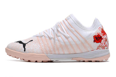 Men's Puma Future Z 1.3 TF Artificial Turf Low-Tops Football Shoes - Red/White/Black