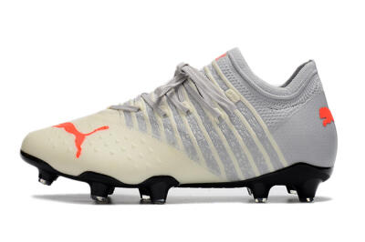 Men's Puma Future Z 1.3 Instinct FG Firm Ground Low-Tops Football Boots - Grey/White